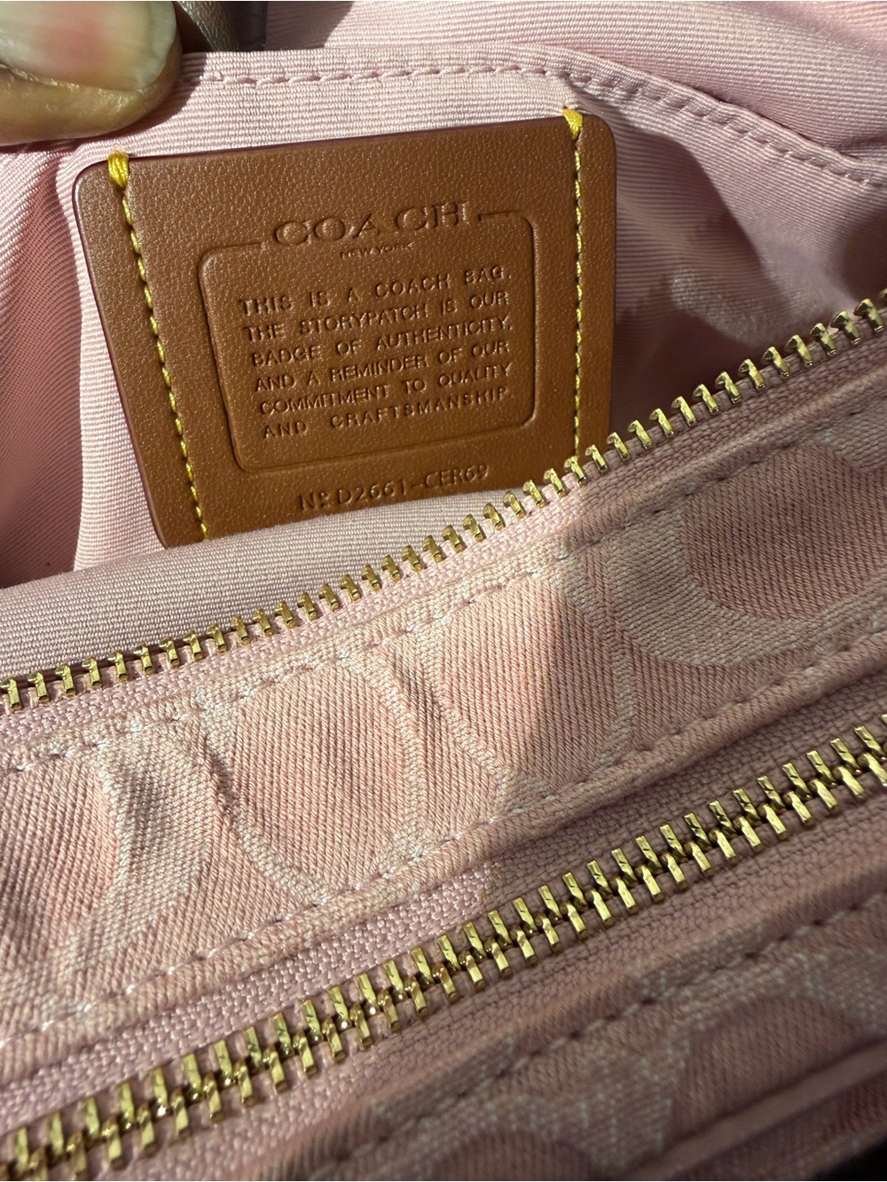 Coach Carey Shoulder/Crossbody Bag In Signature Denim/Gold/Light Pink CER69 - Picture 12 of 16